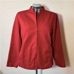 Eileen Fisher Textured Cotton Button Front Jacket